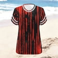 thumbnail image 5 of Women's Tops Short Sleeve Plus Size Solid Oversized Neck Summer Sports Base Tee, 5 of 6