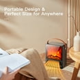 thumbnail image 3 of Gymax 1500W Portable Electric Fireplace Heater w/ Remote Control Walnut, 3 of 10