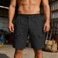 thumbnail image 4 of Men's Quick Dry Cargo Shorts 9" Inseam Outdoor Performance Short Pants with Multi 6 Pockets, Lightweight Breathable Utility Workwear for Summer Travel, 4 of 9