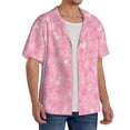thumbnail image 4 of KLL Breast Cancer Awareness Print Men's Shirt Short Sleeve Button Down Summer Cuba Beach Shirts- 3X-Large, 4 of 7