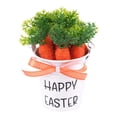 thumbnail image 2 of Cubo pequeño de Pascua para recolectar, ligero y versátil, para decoración de Pascua, ideal para celebraciones en el césped, fiestas en el jardín o en Lazo de lunares naranja, 2 of 8