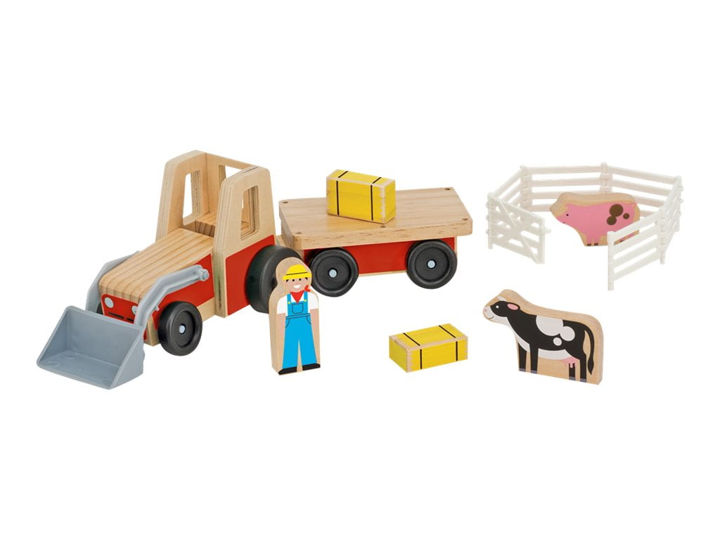 Melissa and Doug 19392 NEW!! Classic Wooden Farm Tractor 