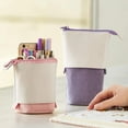 thumbnail image 4 of Retractable Pencil Case Stand Up Pencil Case Pencil Pouch Phone Holder Pens Case Standing Pen Pouch Bag Pencil Case Large Capacity Pencil Case Canvas Pencil Case,Green, 4 of 5