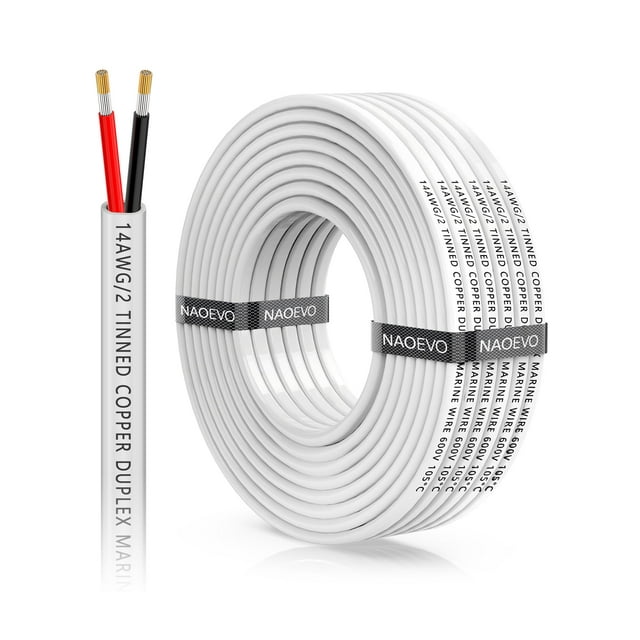 Cable Marino Dúplex NAOEVO 14 AWG de 9 m Impermeable