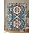 thumbnail image 4 of Fsddascl Blue Bohemian Shower Curtain Set - Extra Long 72" x 96" Washable Bathtub Curtain with 12 Hooks, Retro Pattern Oriental Farmhouse Ethnic Waterproof Fabric Stall Shower Curtains for Bathroom, 4 of 6