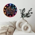 thumbnail image 6 of Neon Cityscape Wall Clock with Colorful LED Lights 10-Inch Silent Wooden Wall Clock, Battery Operated (AA Batteries Not Included), Artistic Home Decor, 6 of 7