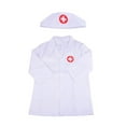 thumbnail image 2 of Disfraz de médico y enfermera para niños, para juegos de rol, para experiencia profesional, ropa de médico senior, color blanco, 2 of 6
