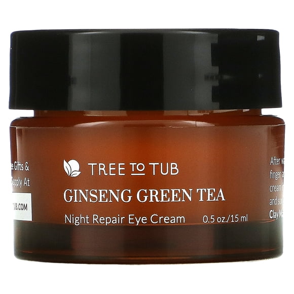 Tree To Tub, Ginseng Green Tea, Retinol Night Repair Eye Cream, 0.5 oz (15 ml)