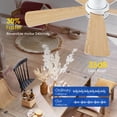thumbnail image 2 of Ventilador de techo Hounberi de 46 cm con mando a distancia para luces, color blanco, 2 of 9