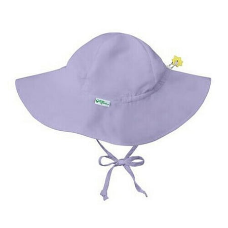 

iPlay Water Resistant Wide Brim Sun Protection Shade Hat Ties Under Chin Violet Newborn(0-6 Months)