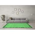 thumbnail image 3 of Ahgly Company Indoor Square Abstract Emerald Green Modern Area Rugs, 7' Square, 3 of 4