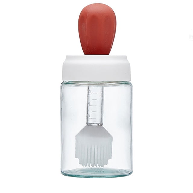 Storage Containers Storage Container Oil Dispenser with Brush Glass Olive Oil Dispenser for Kitchen 2 in 4 Oil Dispenser Bottle with Silicone Basting Brush for Cooking Vinegar Bbq Grill Frying