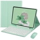 thumbnail image 1 of Estuche con teclado y ratón, teclado RGB, teclas redondas retro, colores dulces, extraíbles (iPad7/iPad8/iPad9/Air3/Pro10.5, verde menta), 1 of 5