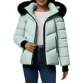 thumbnail image 3 of Zedker Women's Winter Coat Lightweight Puffer Jacket Winter Clothing For Women with Removable Hood Blue XXL, 3 of 7