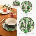 thumbnail image 3 of Pot Holders Trivets Set Pure Cotton Potholders Set, Set of 2, Forest Trees Hot Pot Trivets One 9.45 Inch and One 7 Inch for Kitchen Pans Bowl Teapot, 3 of 7