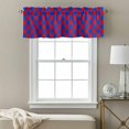 thumbnail image 3 of Kitchen Cafe Valance Curtain for Small Windows,Independence Day Blue Red Buffalo Plaid Rod Pocket Short Valances,42x12in, 3 of 9