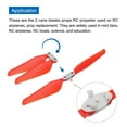 thumbnail image 4 of Unique Bargains 4 Set X8SE RC Propellers Blade Prop 2 Vane 21.5cm Dia Plastic Red Folding Paddle Low-Noise Propeller, 4 of 6