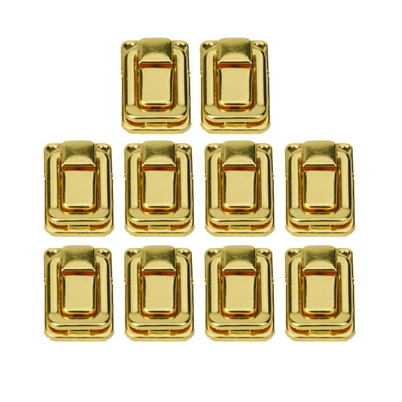 10PCS Wooden Box Hasps Metal Lock Catch Retro Luggage Buckle Metal Lock Wooden Box Buckle Furniture Hardware 25*38mm