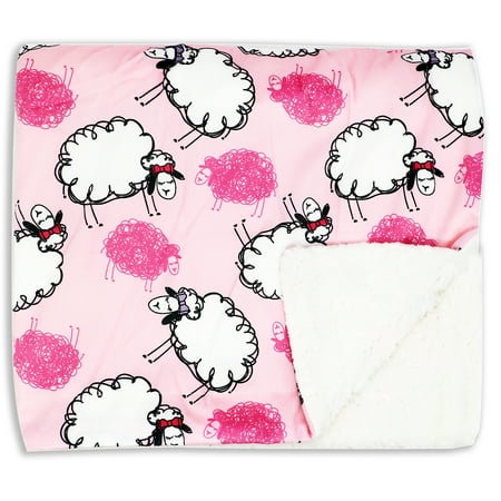 UPC: 0620281168949 | Baby Girls Sheep Minky Sherpa Blanket
