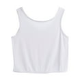 thumbnail image 4 of Homenesgenics Tank Tops for Women under $5 Women's Summer Casual Fashion Solid Color Short Sexy Round Neck Tank Tops White XXL, 4 of 7