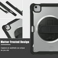 thumbnail image 4 of for iPad Air 11 Inch 2024 Rugged Case, 360 Rotating Hand Strap Stand/Pencil Holder/Adjustable Crossbody Strap, [2 In 1] Protective for iPad Pro 11 2022/2021/2020/2018/Air 4/Air 5, Black, 4 of 20