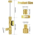 thumbnail image 4 of 1 Set Valve Core Remover Tool for HVAC System Valve Core Remover Installer Tools Kit with Dual Size SAE 1/4 and 5/16 Port Valve Cores and Brass Nuts for Refrigeration A/C, 4 of 9