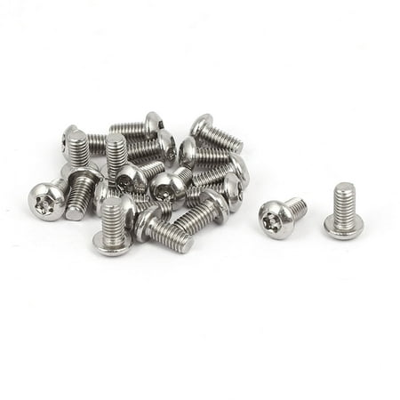 

M3x6mm 304 Stainless Steel Button Head Torx Security Machine Screws 20pcs