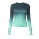 thumbnail image 2 of Gibobby Playera Térmica Ligera Camisa de manga larga Slim Fit Tops de mujer Camisas de manga larga Tops cortos básicos Cuello redondo Tops ajustados Casual Cuello redondo（Verde， XS), 2 of 5