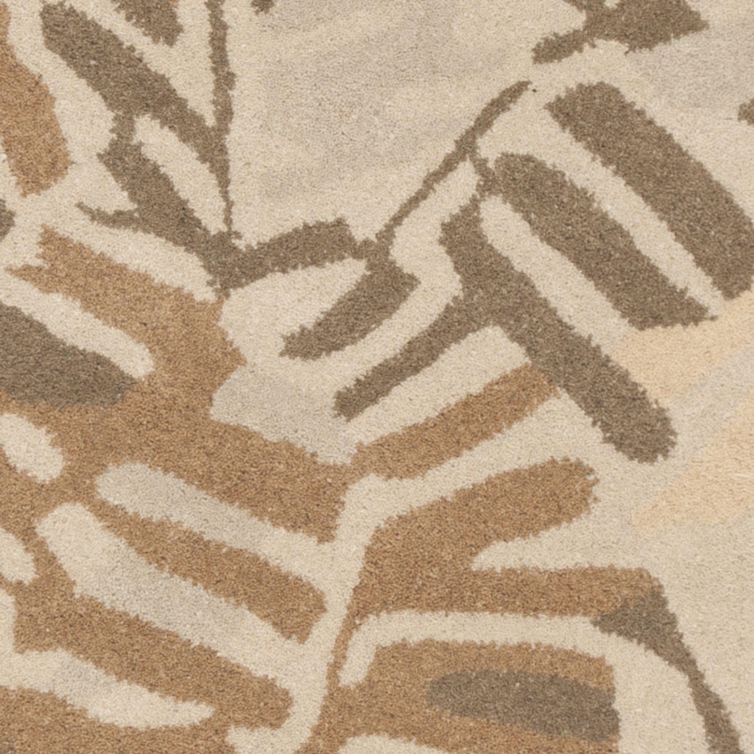 SAFAVIEH Martha Stewart Palm Leaf Abstract Wool Area Rug, Spud, 4' x 6'