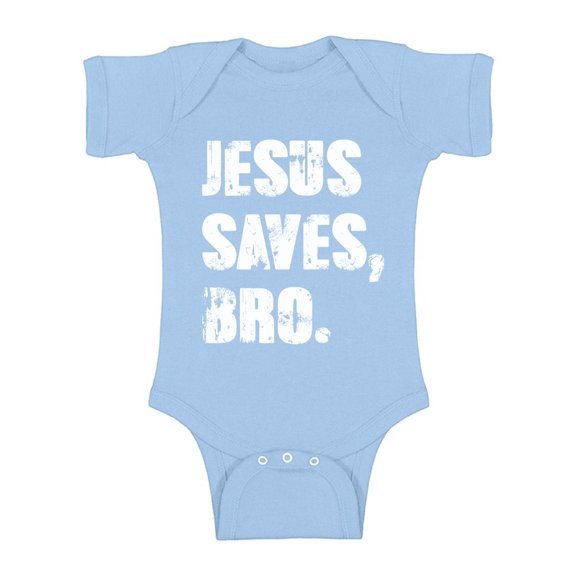 Awkward Styles Jesus Saves Bro Baby Bodysuit Short Sleeve Top for Newborn Baby Christian Clothes for Baby Boys Christian Bodysuits for Baby Girls Jesus Clothing for Baby Kids Jesus Saves Bro One Piece