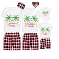 thumbnail image 1 of Pijamas familiares a juego de Navidad, conjuntos de Pijamas cortos grises, en julio de 2023, 1 of 3