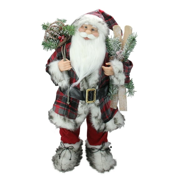 Northlight 24" Alpine Santa Claus with Snowshoes and Skis Christmas Figure