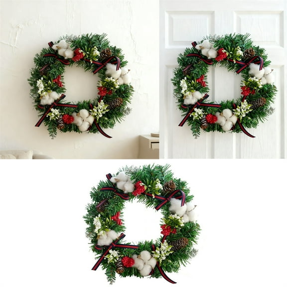 40 Inch Wreath Greenery For Front Door Indoor Outdoor Window Mantel Holiday Wireless Wreath Big Christmas Wreaths Outdoor Wreaths for Decorating Christmas Dried Flower for Front Door Christmas Wreath