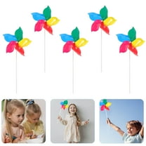 PBPBOX 10Pcs Party Pinwheels Decorative PVC Handheld Pinwheels for Garden Lawn Home Decor