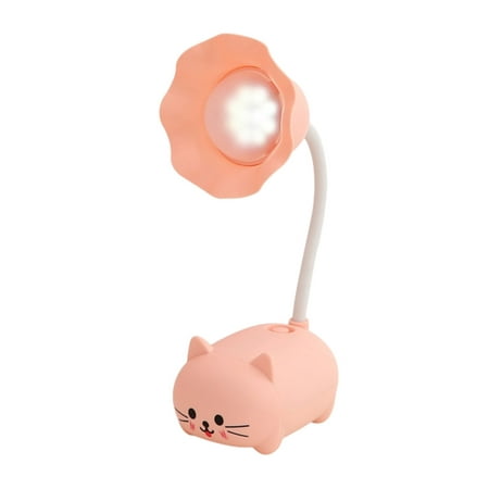 

LED Desk Lamp Cartoon Pig Cat Pattern Eye-Caring Office Table Lamps USB Charging Port Pupils Dormitory Girl Bedroom Table Light for Reading Work