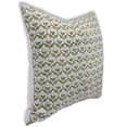 thumbnail image 2 of Fabdivine Block Print Throw Pillow Cover, 26x26 Inch Thick Thick Linen Decorative Cushion Cover, Floral Print Boho Design Green Pillow Cover for Sofa and Couch, 2 of 5