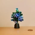 thumbnail image 3 of Christmas Tree Ornament with Colorful Fiber Optic Lights, Green PVC Decor, Battery Powered (3 AA Batteries Not Included), Indoor Outdoor Use, 3 of 5