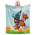 thumbnail image 1 of Manta Wallykazam de franela cálida y acogedora para sala de estar, dormitorio, cama, sofá, coche, mantas de vellón para todas las estaciones, regalos para niños, adolescentes y adultos, 80 x 60, 1 of 8
