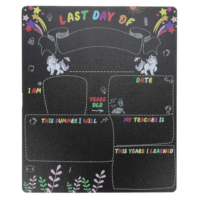 Graduation Photo Prop Printing School Writing Blackboard Message Board Rectangular Erasable Text 1Set