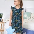 thumbnail image 4 of Fotbe Bicycle Colorful Vestido de Dormir para Niñas de 3 a 10 Años, Mangas Cortas, Estilo Princesa, Pijama Camisón con Mangas Voladas-Small, 4 of 6