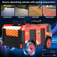 thumbnail image 4 of Lazy Buddy Kids Ride On Car 12V  Electric Powered Red Fire Truck Toy w/ Remote Control, LED Lights, Siren for Toddler 3+, 4 of 8