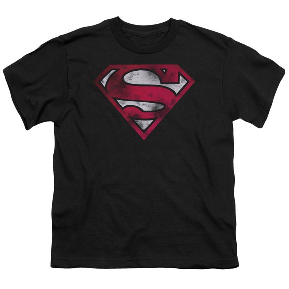 Superman - War Torn Shield - Youth Short Sleeve Shirt - X-Large