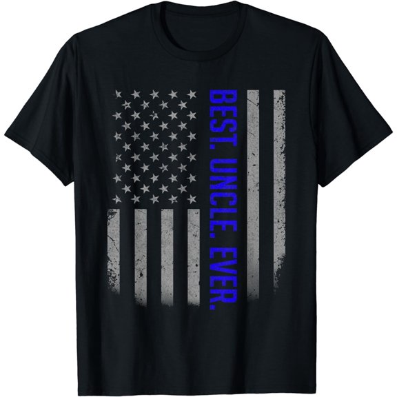 Best Uncle Ever US American Flag Shirt Gift For Father's Day T-Shirt