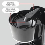 Elite Cuisine Black 5-Cup Coffeemaker