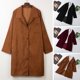 thumbnail image 5 of Abrigo de pana de gran tamaño para mujer, cuello vuelto, bolsillos laterales con botones, chaqueta d Abanopi Camello/Pequeña, 5 of 7