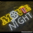 thumbnail image 3 of Glowneon Movie Night Neon Sign, Cinema Led Sign, Movie Sign, Home Cinema Sign, Cinema Bar Decor, 3 of 4