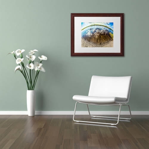 Trademark Fine Art "Earth Eyeball" Canvas Art by Yale Gurney, White Matte, Wood Frame