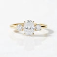 thumbnail image 2 of Jewelerix Oval Shape Engagement Ring for Women 10K Yellow Gold Vermeil Three Stone Promise Ring Vintage Moissanite Wedding Bridal Jewelry Ring, 2 of 7
