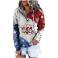 thumbnail image 2 of Pntutb moda mujer cuello redondo manga larga otoño camiseta Navidad impresión blusa con capucha tops Pntutb Pntutb-4872, 2 of 6