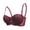 Wine, variant on Tqyyweavej Women's Lace Balconette Bra Lightly Lined Supportive Lingerie Bras Seamless Underwire Scalloped Demi Bras Size M to 2XL